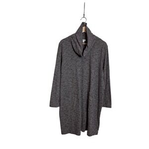 J JILL Pure Jill XL Cowl Neck Marled Purple Sweater Dress Relaxed Fir